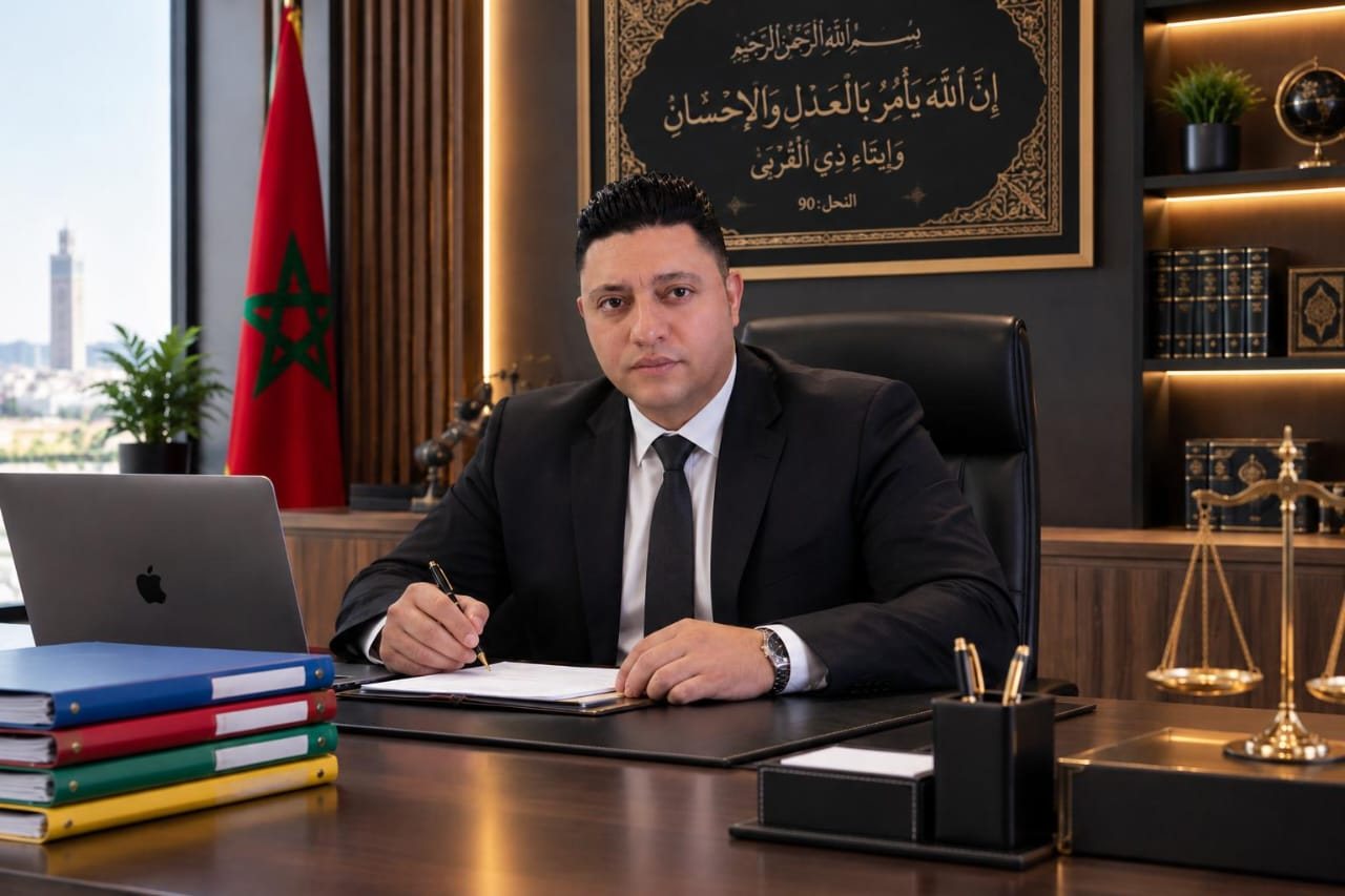 الأستاذ الشريف مولاي فؤاد البوزيدي في مكتبه بطنجة